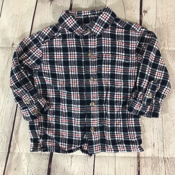 Wonderkids Other - Wonder Kids Button Down Plaid Flannel Shirt